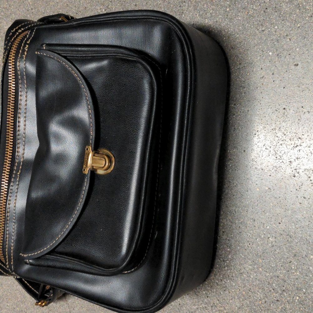 Hinson vintage 1950s black camera bag Talon zipper Hinson hardware 5/$35 - Picture 3 of 14